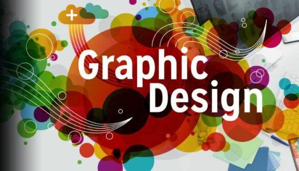 graphicdesign A bunch of colored dots and circles overlapping in yellow, orange, red, purple, and blue with white text overtop that says Graphic Design
